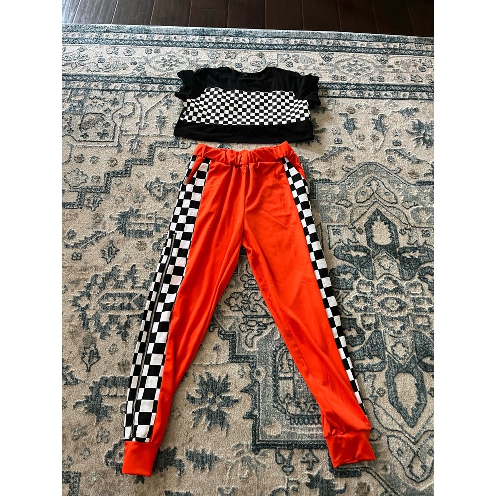 NASCAR Cropped Top and Pants